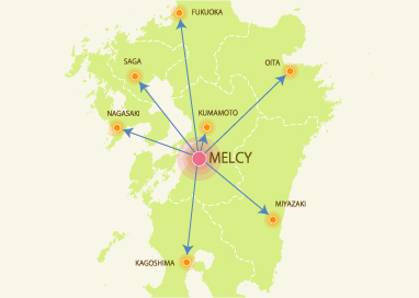 熊本県の地図